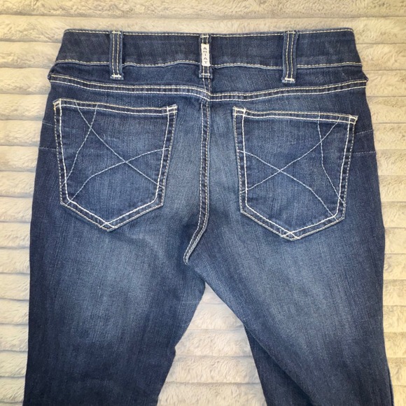 Ariat Jeans Women's 30 Straight Leg Dark Wash Stretch 30x30 Cowgirl Western Barn - Picture 10 of 13